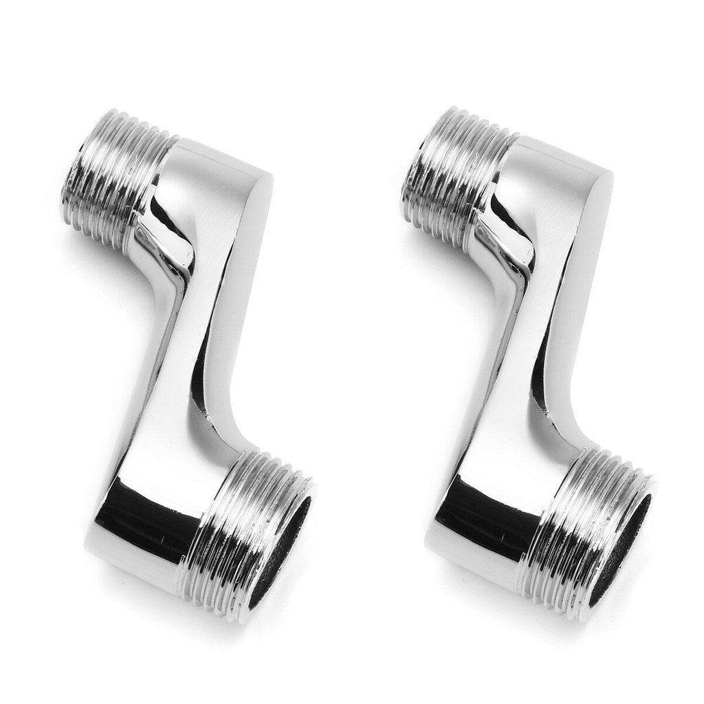 2Pcs Claw Foot Bath Tub Shower Faucet Adjustable Adapter Swing Arms 3/4 1/2 Replacement Accessories