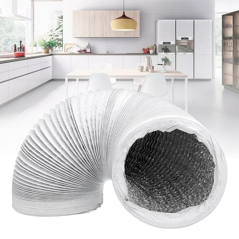 4 Inch Diameter PVC Aluminum Foil Double-layer Smoke Tube 4.92-26.25ft Flexible Exhaust Hole Telescopic Hose