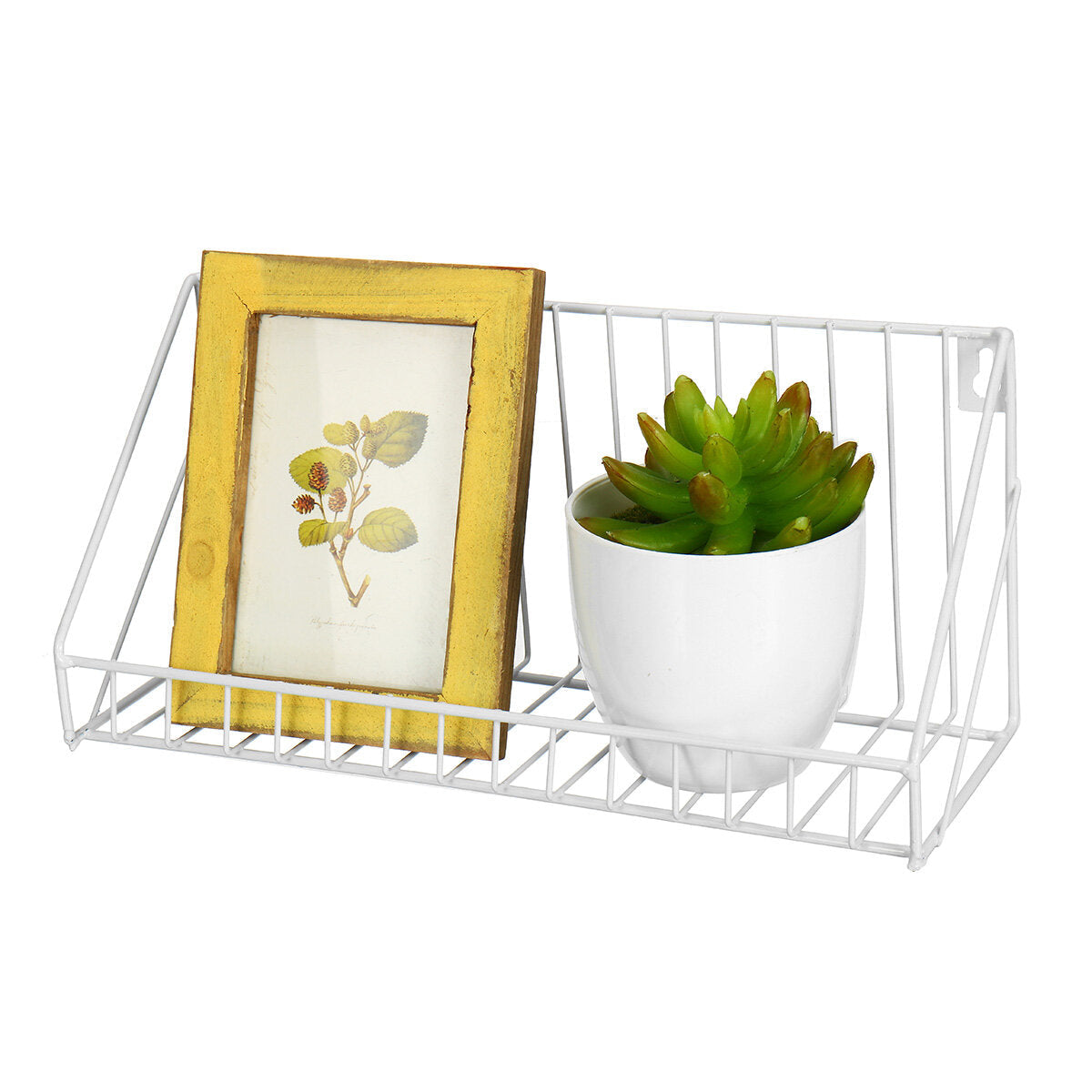 Nordic Minimalist Wrought Iron Grid Wall Shelf Storage Shelf