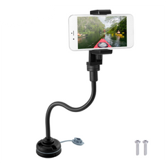 Kayak Canoe Phone Mount Base Cellphone Holders with Flexible Long Arm Dinghy Marine Boat Photograph Camera Bracket Accessories