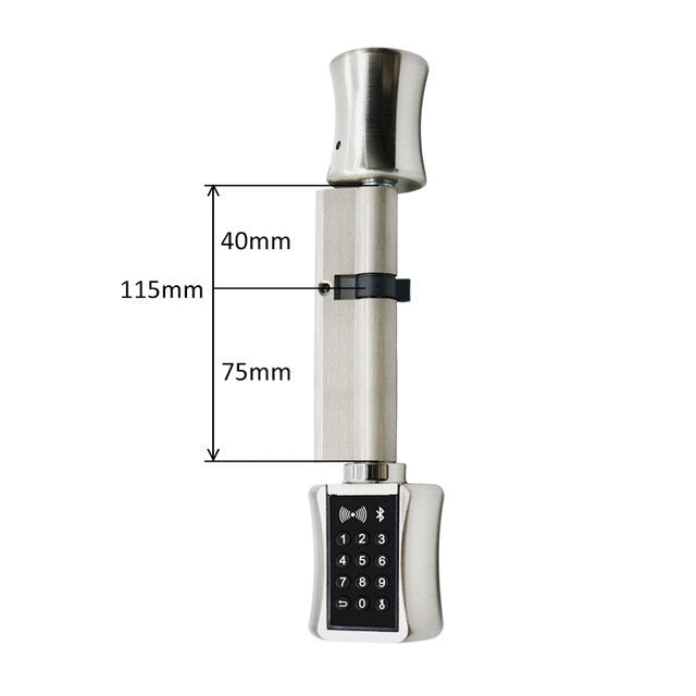 Smart Cylinder Lock European Style Electronic Door Lock Digital Keypad Code RFID Card Keyless Lock For Home Hotel Apartment