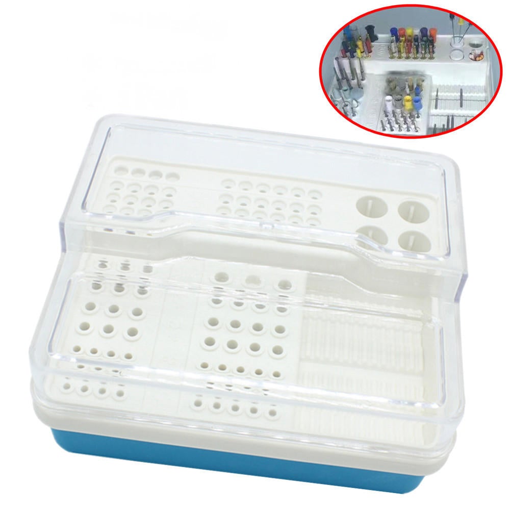 Dental Tools Dental Endo Box Endodontics Disinfection Storage Organizer For RA FG HP