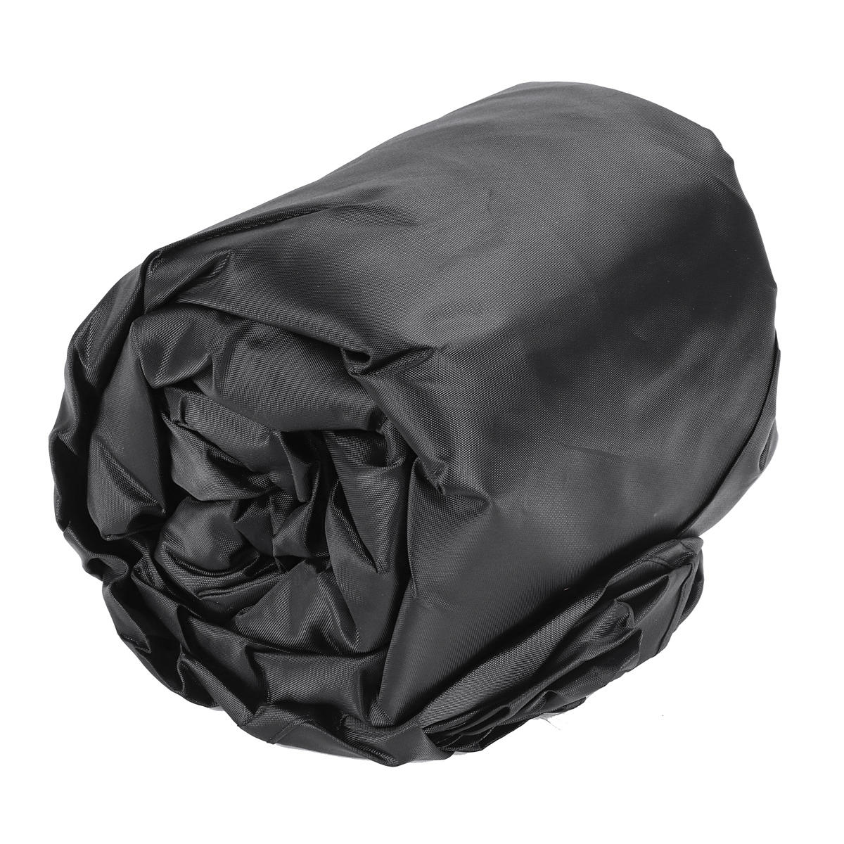 11-13ft 14-16ft 17-19ft 20-22ft Boat Cover UV-Protected Premium Heavy Duty 210D Trailerable Canvas Black