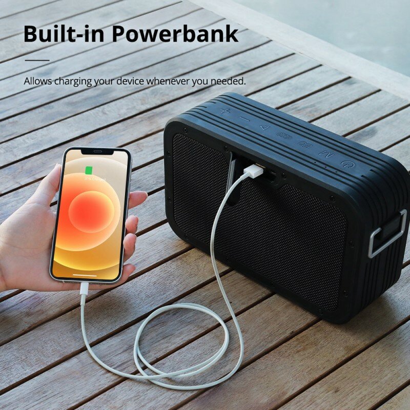 Bluetooth Speaker 2.2 Channel 15000mAh Large Battery 80W Tri-bass EQ Effects Portable Outdoor Speaker