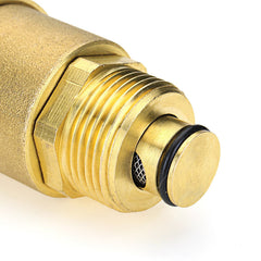 Brass Automatic Air Vent Valve Exhaust Safety Pressure Relief for Water Heater HVAC Pipeline System