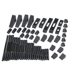 58pcs Clamping Tools Kit For Milling / Drilling M12 Studs 14mm Slot Step Block Set
