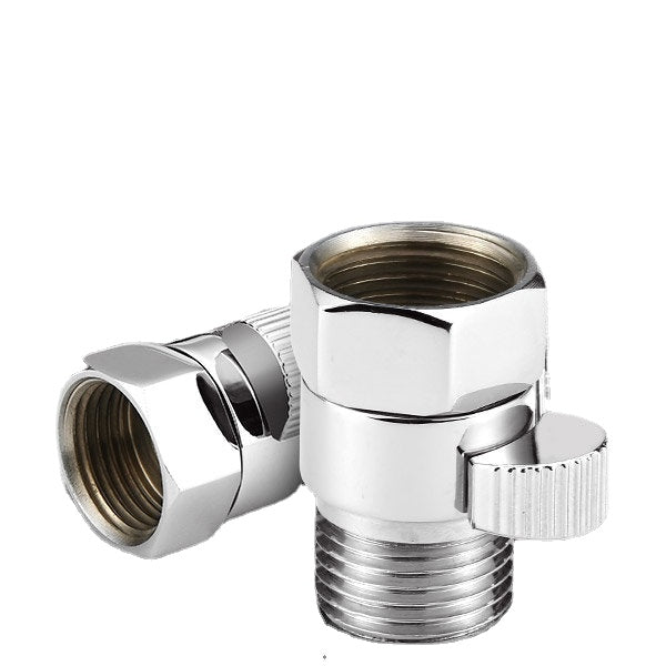 Brass Junction Water Flow Control Valve Stright-through Shut Off Angle Valve Bath Accessory