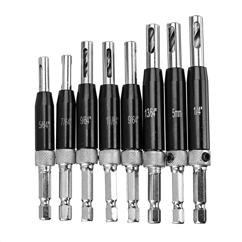 8pcs 16pcs Self Centering Door Hinges Drill Bit Hole Puncher Reaming Tool Countersink Drill Bit