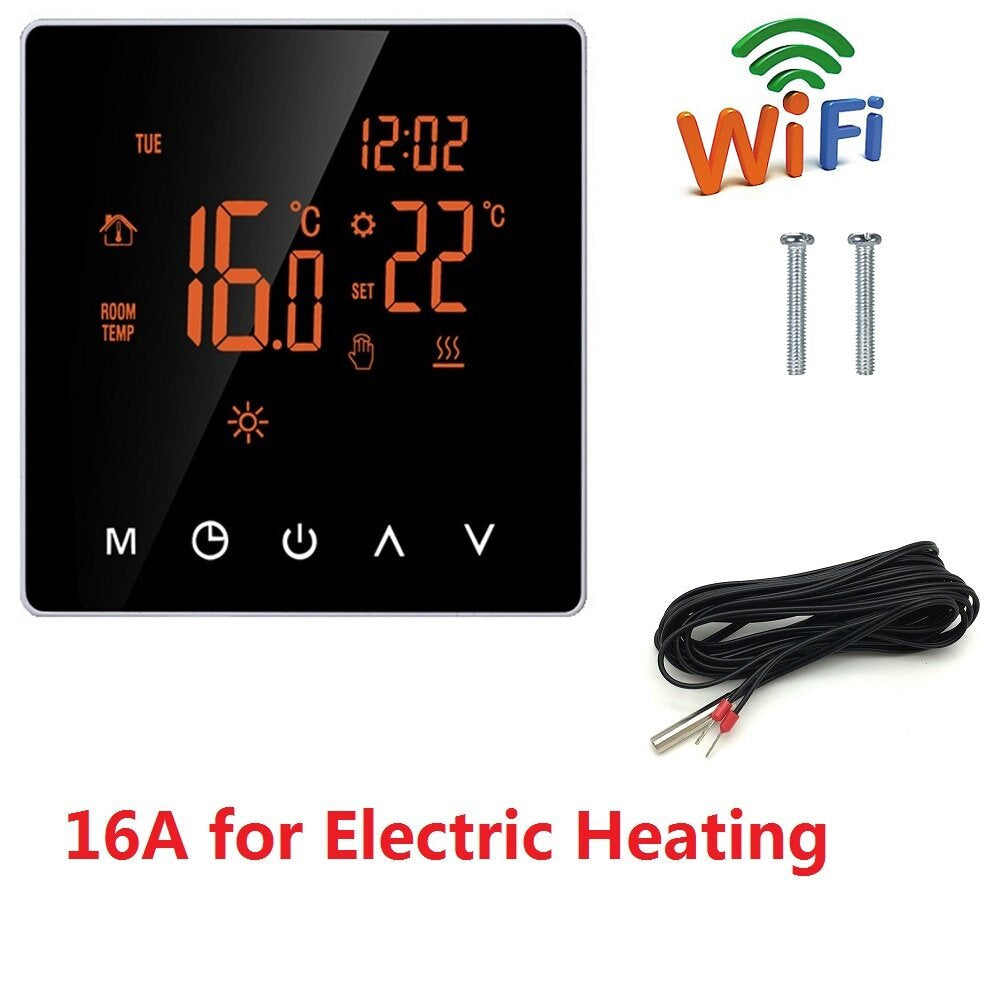 WiFi Smart Thermostat APP Control Temperature Controller For Electric Floor Heating Water/Gas Boiler Works With Alexa Google Home