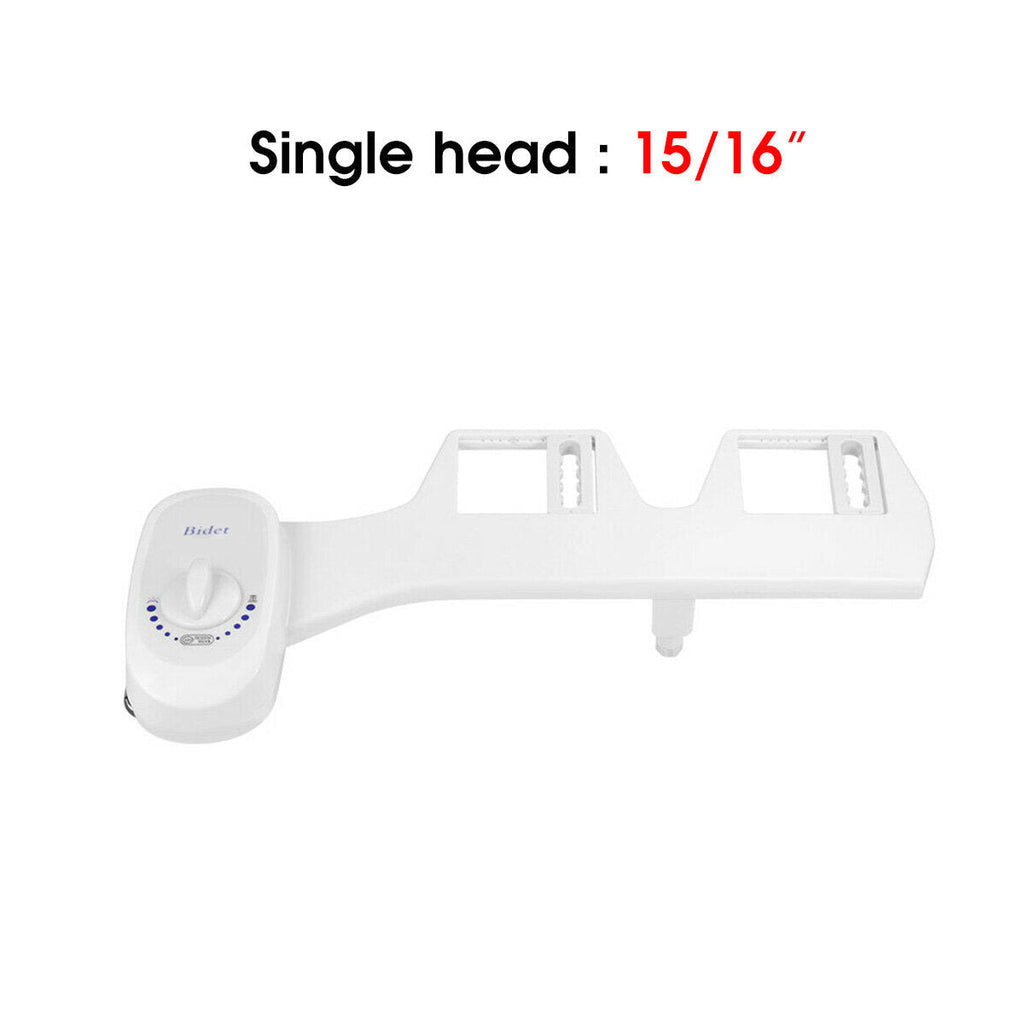 G1/2" 15/16" Toilet Seat Attachment Bathroom Water Spray Non-Electric Mechanical Portable Bidet Single/Double Head