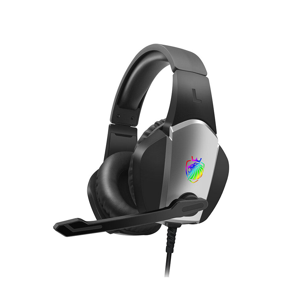 Gaming Headset 7.1 Channel 50mm Unit 90 Rotatable Microphone RGB Light Effect Scalable Design Noise Reduction Protein Leather Earmuffs