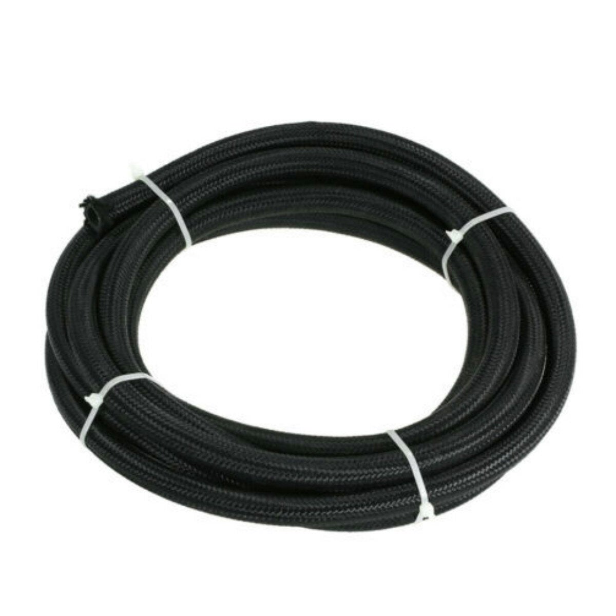 5FT Fuel Hose Oil Gas Line Pipe PTFE Nylon Stainless Steel Hose