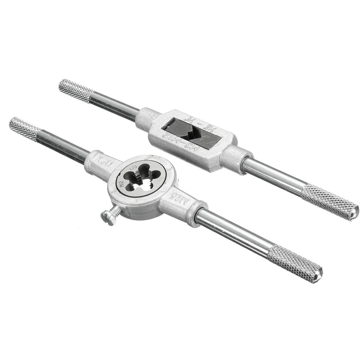 20pcs Metric Screw Tap Wrench and Die Pro Set M3-M12 Nut Bolt Alloy Metal Tool