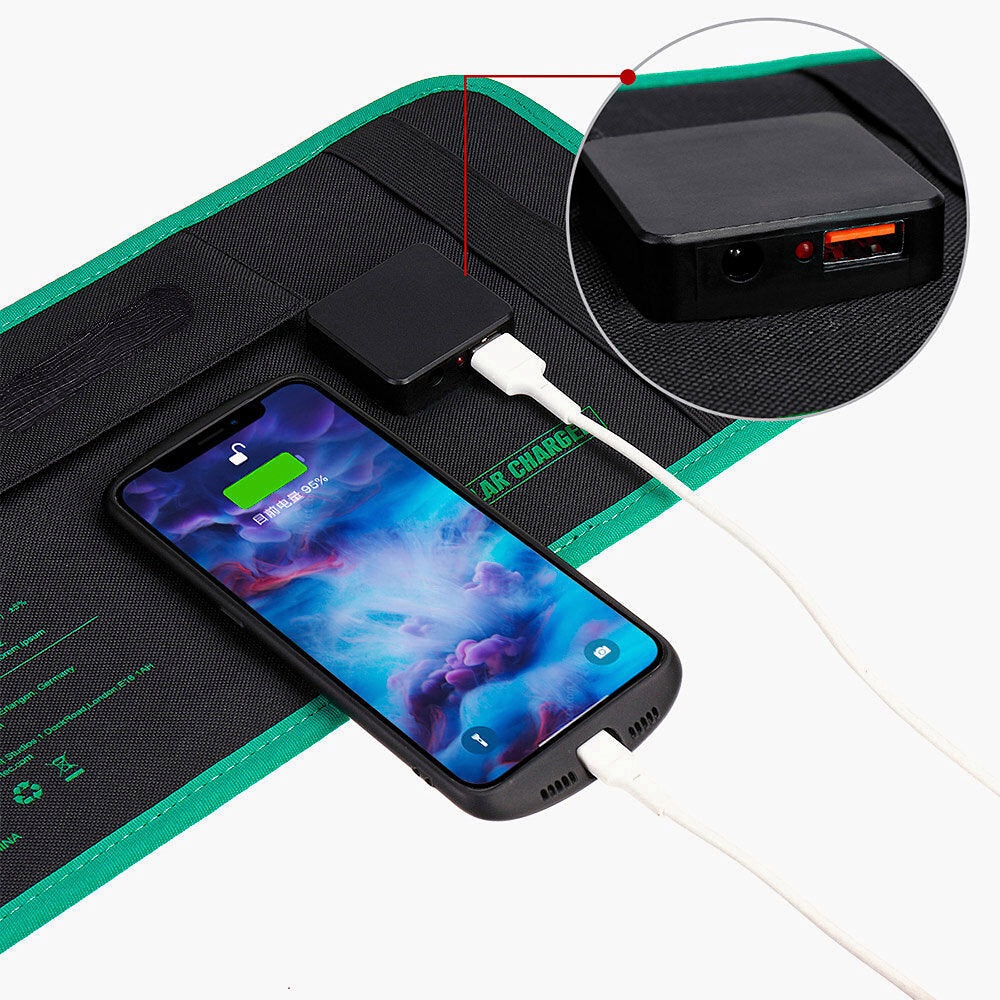 20W 17.6V Shingled Solar Panel Flexible Outdoor Waterproof Portable Superior Monocrystalline Solar Power Cell Battery Charger for Car Camping Phone