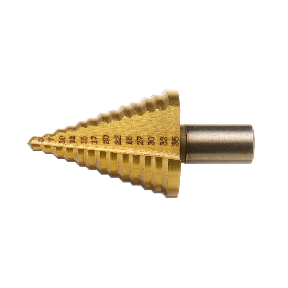 5-35mm HSS Titanium Step Cone Drill Bit High Speed Steel Wood Hole Cutter