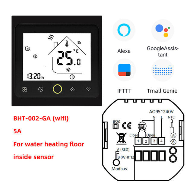 Wifi Smart Thermostat 3A Temperature Controller APP Remote Control for Water/Gas Boiler Work With Alexa Google Home