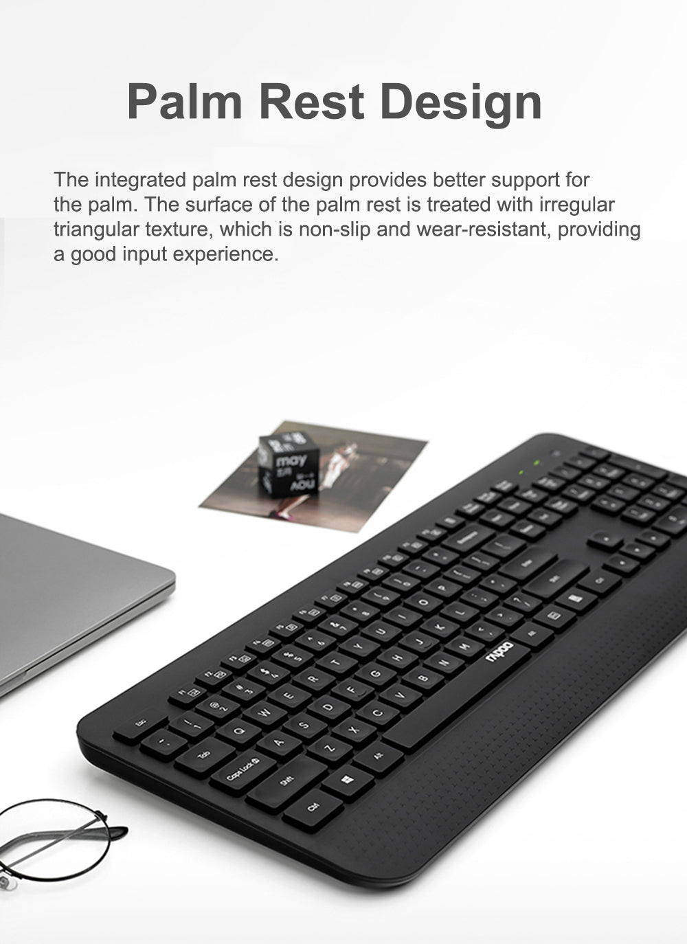 2.4G Wireless Keyboard Mouse Combo 105 Keys Waterproof Keyboard 1000DPI Silent Portable Optical Mice with USB Receiver Set for Laptop PC Notebook