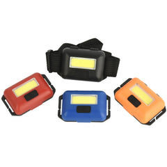 450LM COB LED Ultralight Headlamp 3 Switch Modes Adjustable Camping Running 3*AAAA Battery