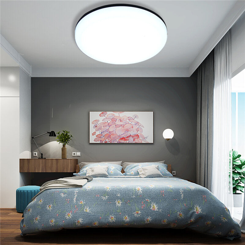 6500K 2835 Lamp Beads 85-265V Aluminum + PC White Ceiling Lamp Disc Plate Lamp