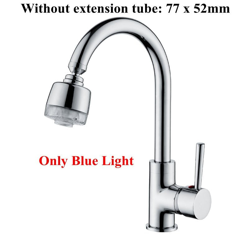 Kitchen LED Light Water Nozzle Faucet Filter Spray Head Extender