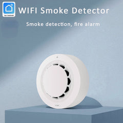 WiFi Smoke Detector Sensor Wireless Fire Smoke Alarm App Smart Remote Control 80dB Alarm Sound Works With Smart Life
