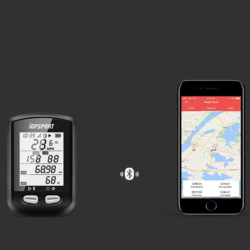 Bike Cycling Computer With ANT Bluetooth Heart Rate Monitor And Speed Cadence Sensor Connection Waterproof