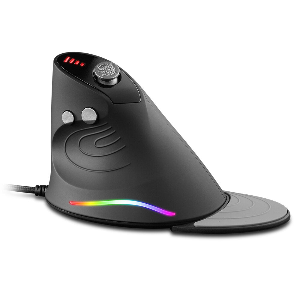 Wired Vertical Mouse 1000-10000DPI 12 Buttons RGB Backlit Optical Mice Ergonomic Programming Gaming Mouse