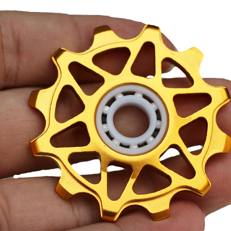 Bicycle Bike Rear Derailleur Ceramic Guide Pulley 12T Positive and Negative Tooth Guide Wheel Cycling Bike Ceramics Bearing Guide Pulley