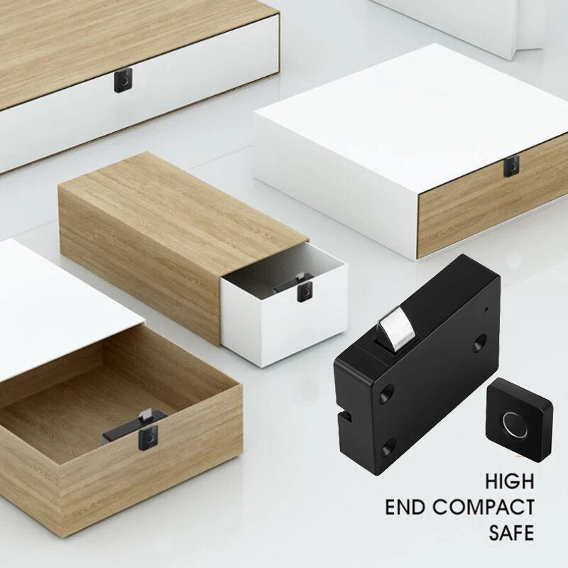 Smart Fingerprint Drawer Lock Black Clothes Storage Smart Fingerprint Drawer Lock Black Wardrobe
