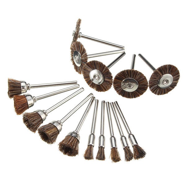 15pcs Bristle Brushes Set Deburring Cleaning Polishing Tool For Electric Grinder