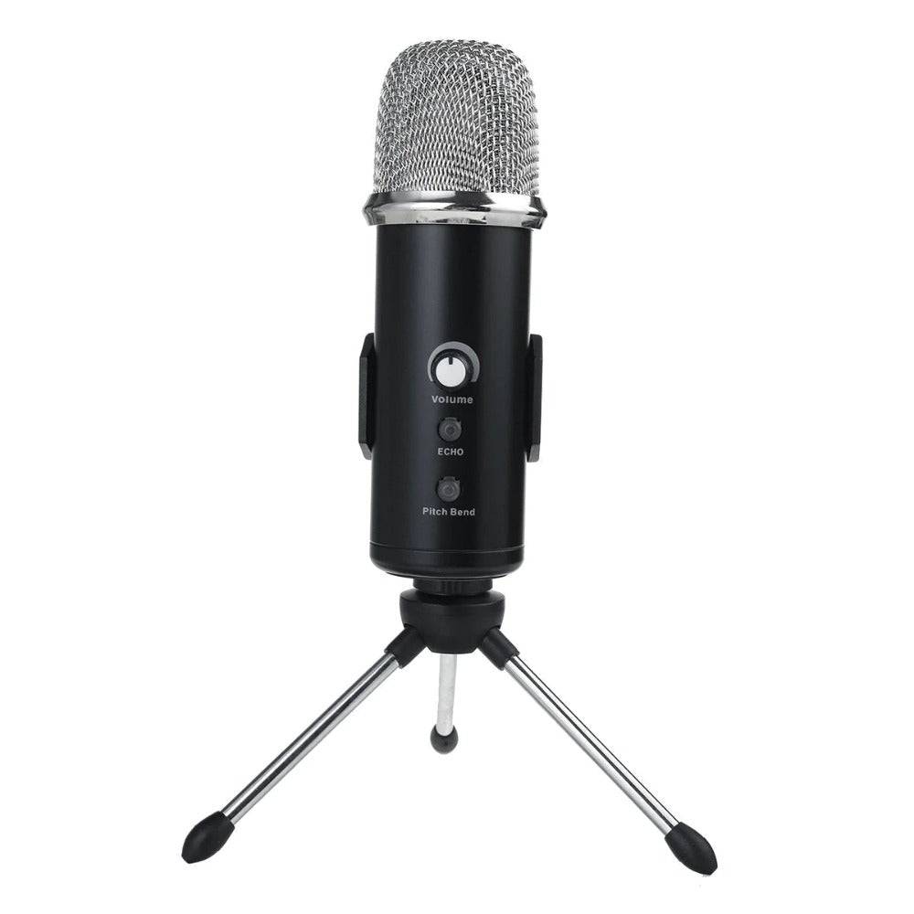 USB Condenser Professional Microphone with Stand for Computer Recording PC Live