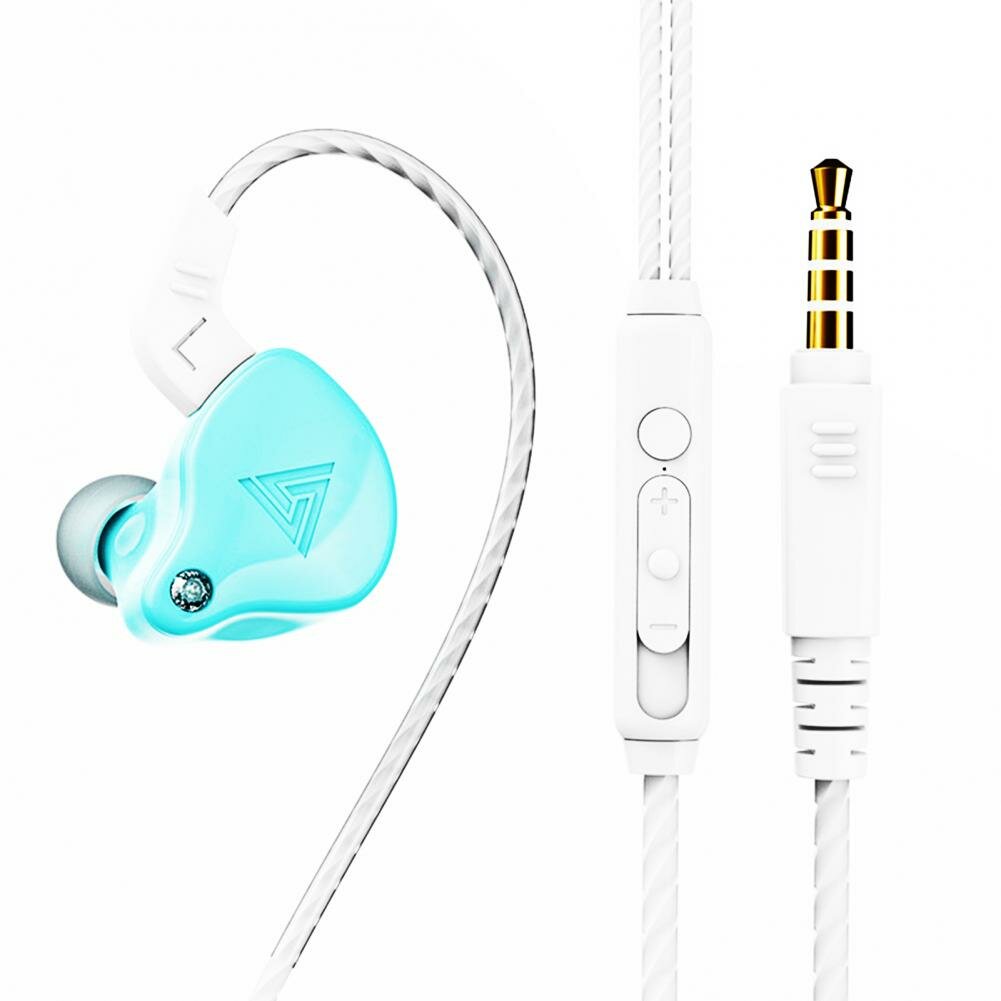Wired Earphones 1.2m In-ear Hi-Fi Heavy Bass Line Control Headphone with Microphone