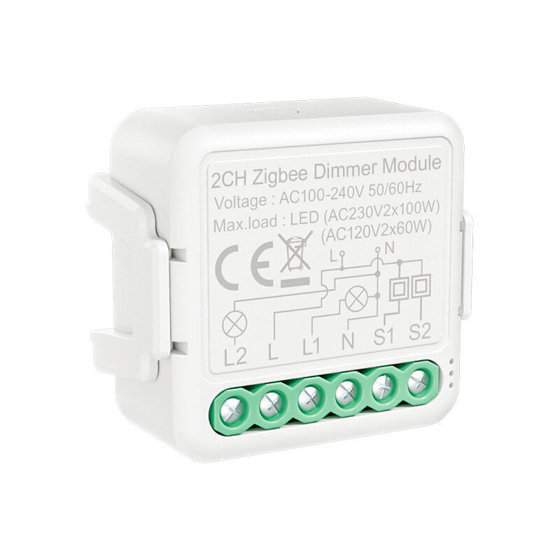 Dimmer Smart Switch Module Controller 2 Way/2CH Remote Control Smart Light Switch Relay Google Assistant Alexa