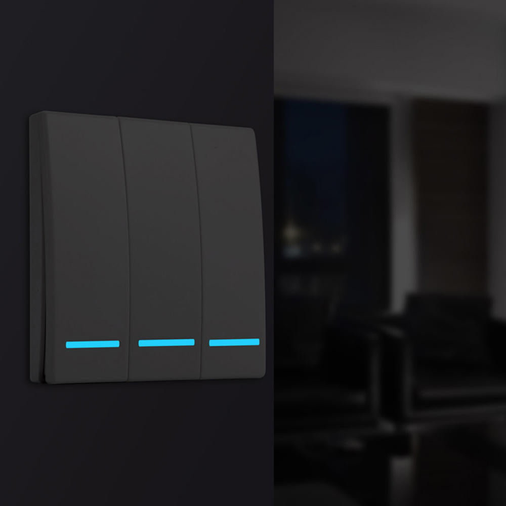 Wall Panel Wireless Remote Transmitter 1 2 3 Button RF Controller Switch For Light Lamp 433MHz