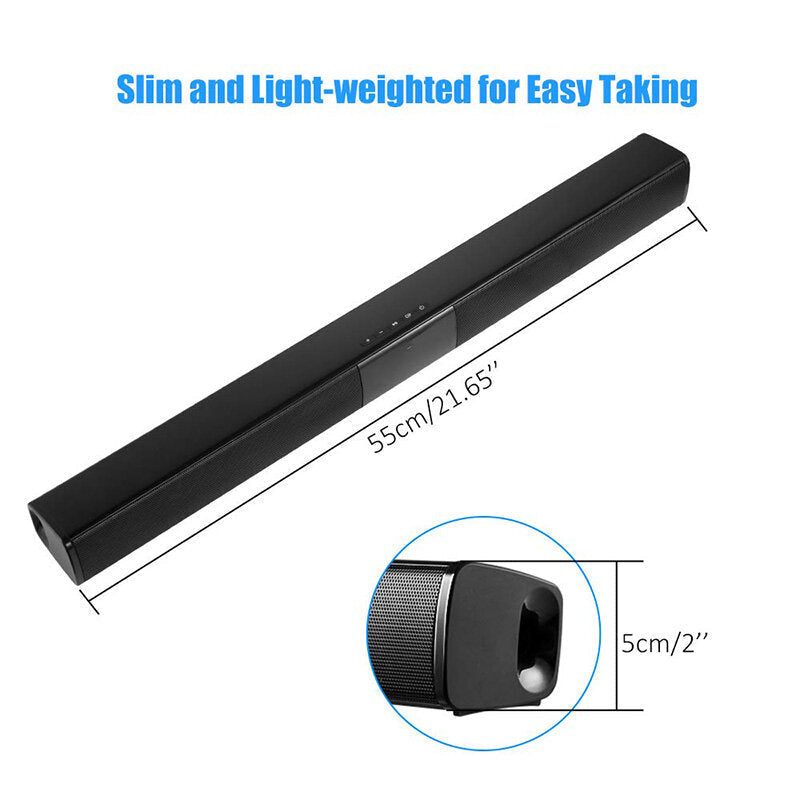 Protable Wireless Bluetooth Speaker Home Theater Soundbar 4 Modes 3D Surround Sound Deep Bass Audio FM Radio