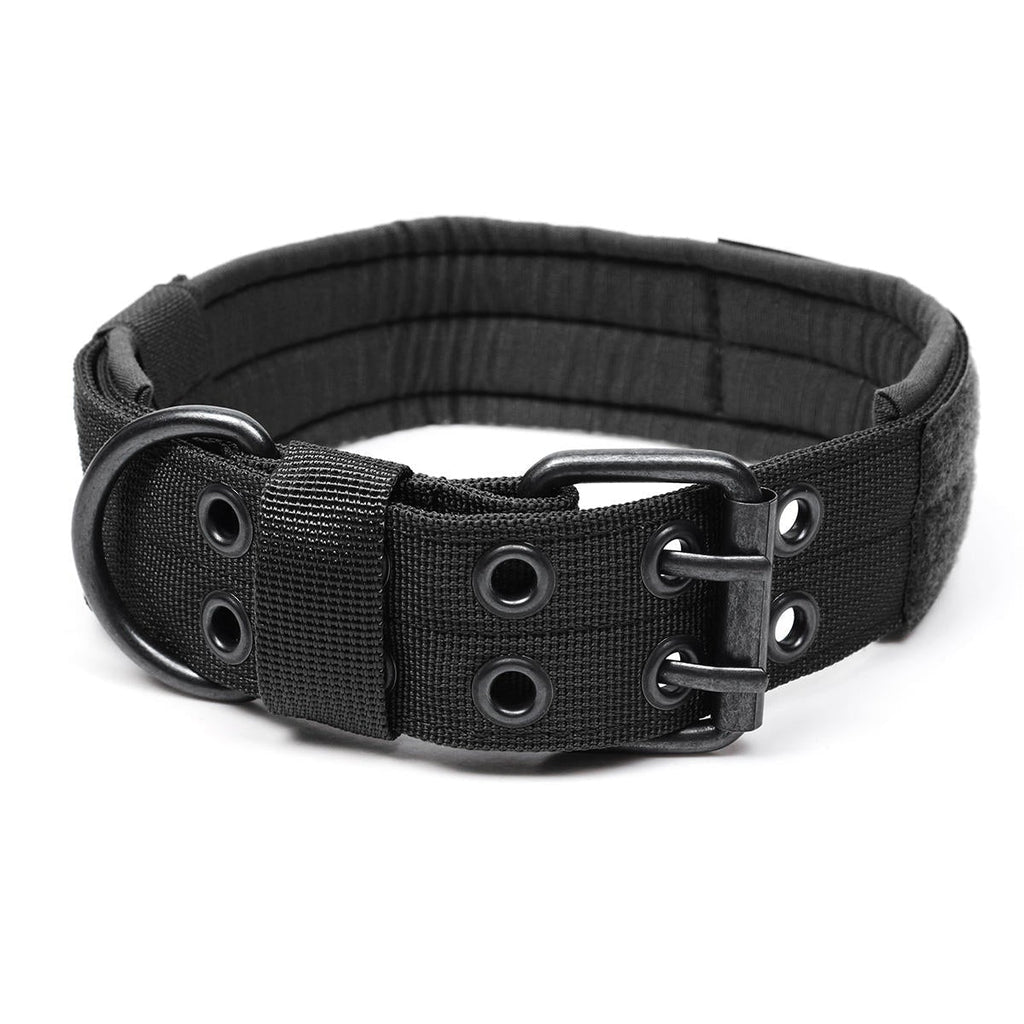 Nylon Tactical Dog Collar Military Adjustable Training with Metal D Ring Buckle M Size