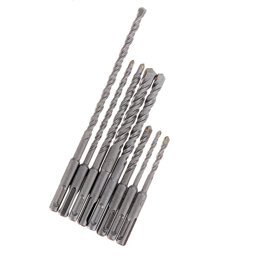 8pcs 5-12mm SDS Plus Shank Electric Hammer Drill Bit 5/6/8/10/12mm Carbide Tip Masonry Concrete