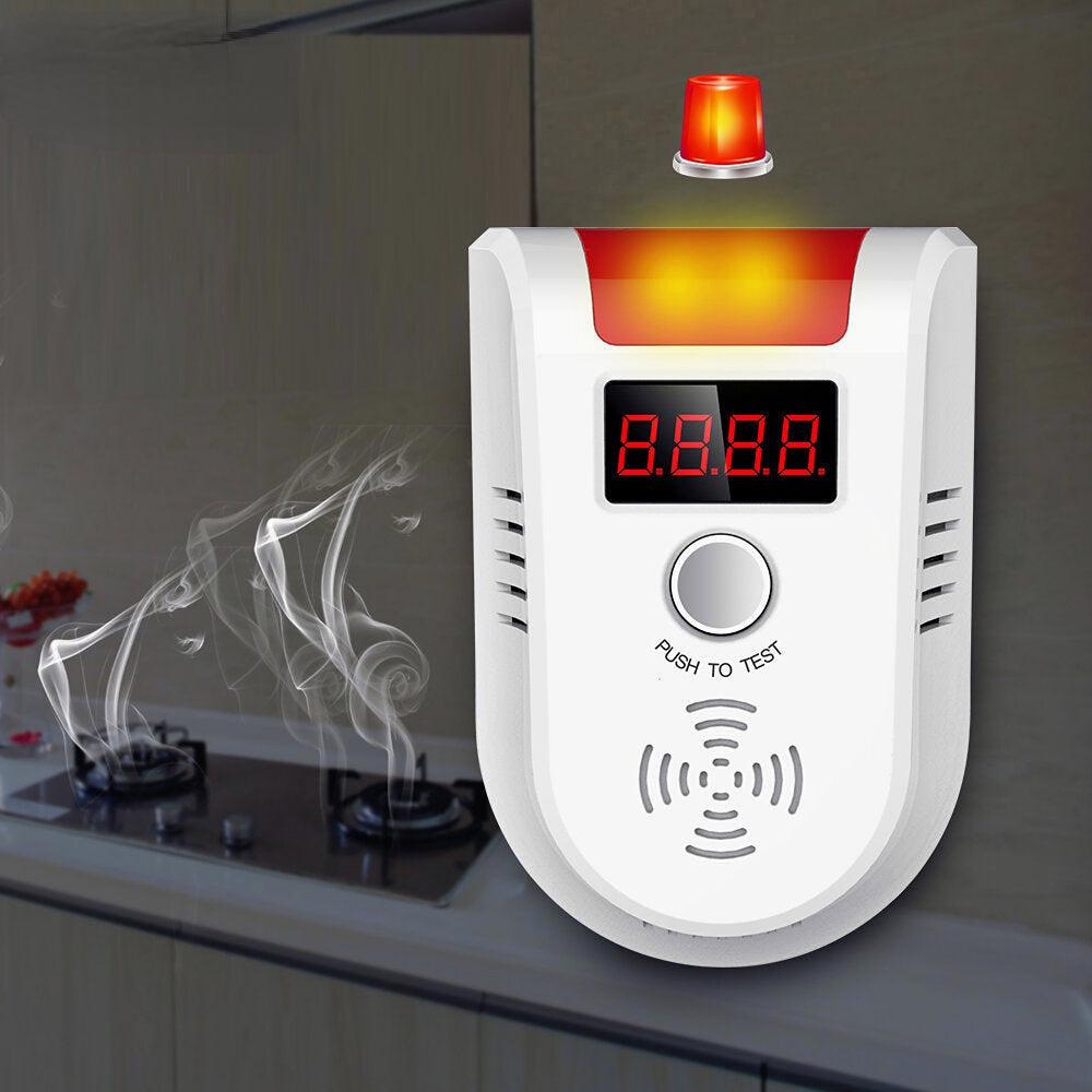 GAS Detector Alarm Wireless Digital LED Display Leak Combustible Gas Detector For Home Alarm System