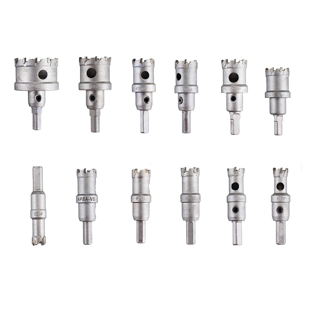 12pcs 15mm-50mm Upgrade M35 Titanium Coated Hole Saw Cutter Opener for Stainless Steel Aluminum Alloy