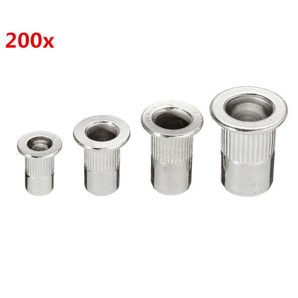 200Pcs Insert Rivet Nut 304 Stainless Steel Countersunk Head M3/M4/M5/M6
