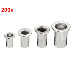 200Pcs Insert Rivet Nut 304 Stainless Steel Countersunk Head M3/M4/M5/M6