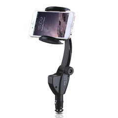 2 in 1 Universal with Dual USB Car Charger Vehicle Mobile Phone Mount Holder Stand for 5.5-9.5cm Width