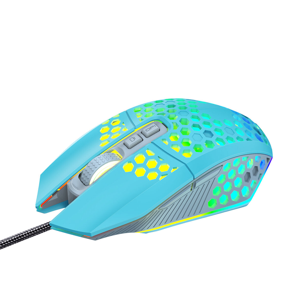 Wired Gaming Mouse 8000DPI 7 Buttons Honeycomb Hollow RGB Backlight Home Office Business Gaming Mouse for Desktop Computer Laptop PC