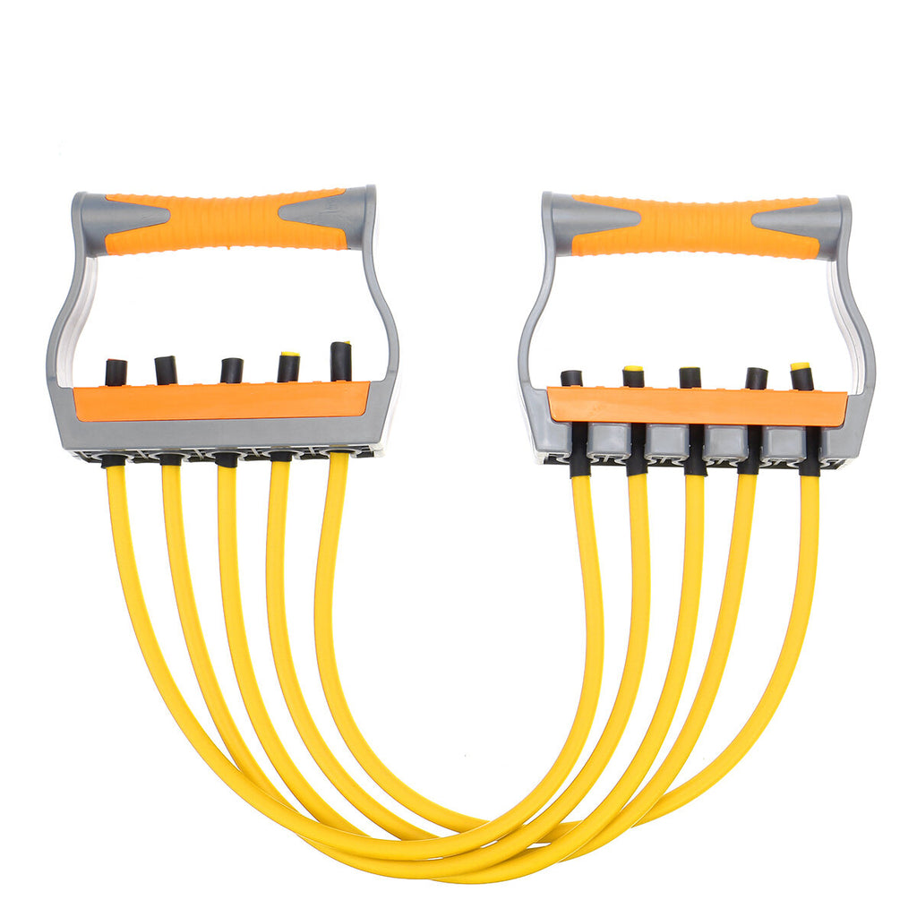 5 Tube Fitness Chest Expander Resistance Bands Arm Pull Bar Fitness Training Exercise Tools