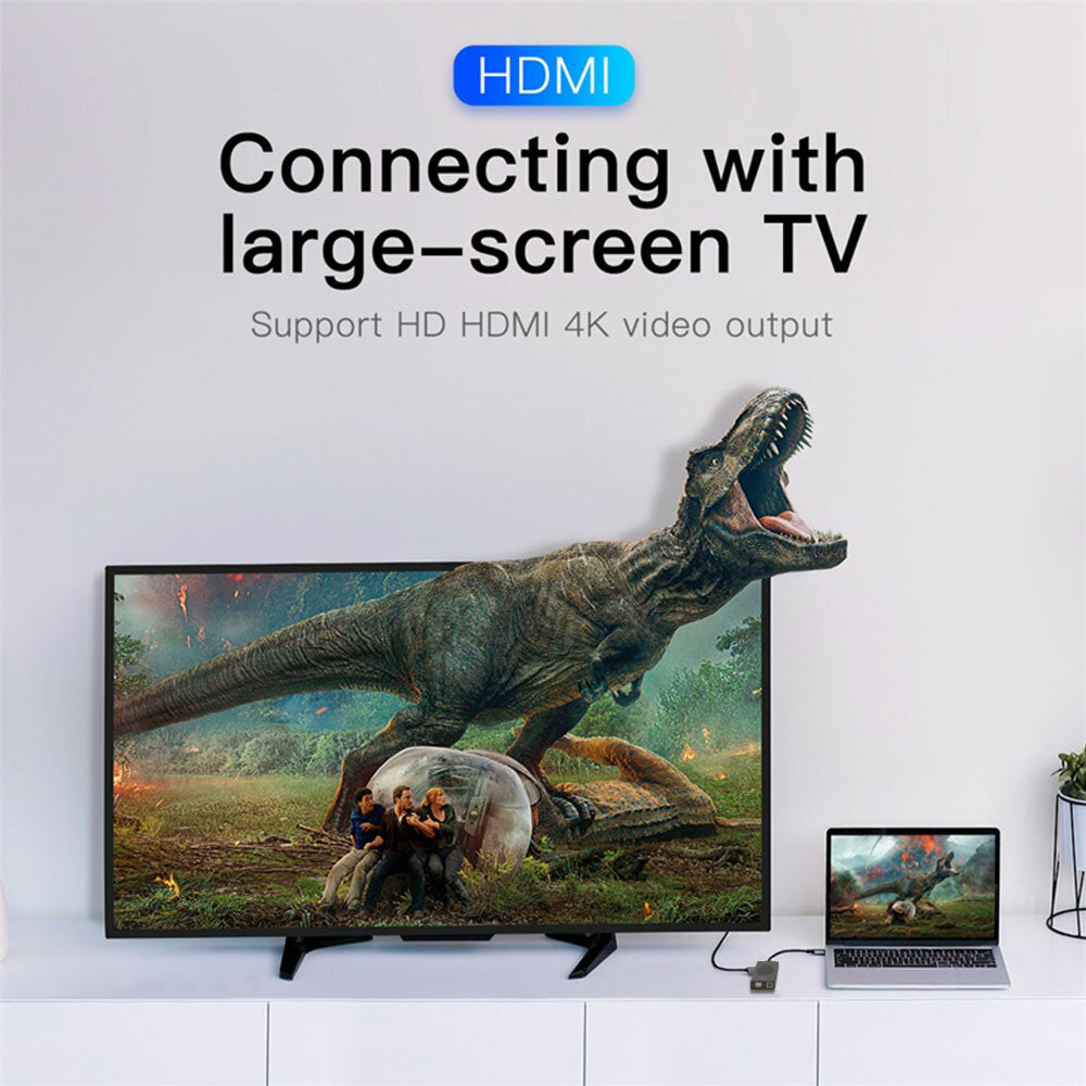 14 In 1 Triple Display USB-C Hub Docking Station Adapter With 5 * USB 3.0 10W Wireless Charger 100W Type-C PD Dual HDMI 4K HD Display VGA