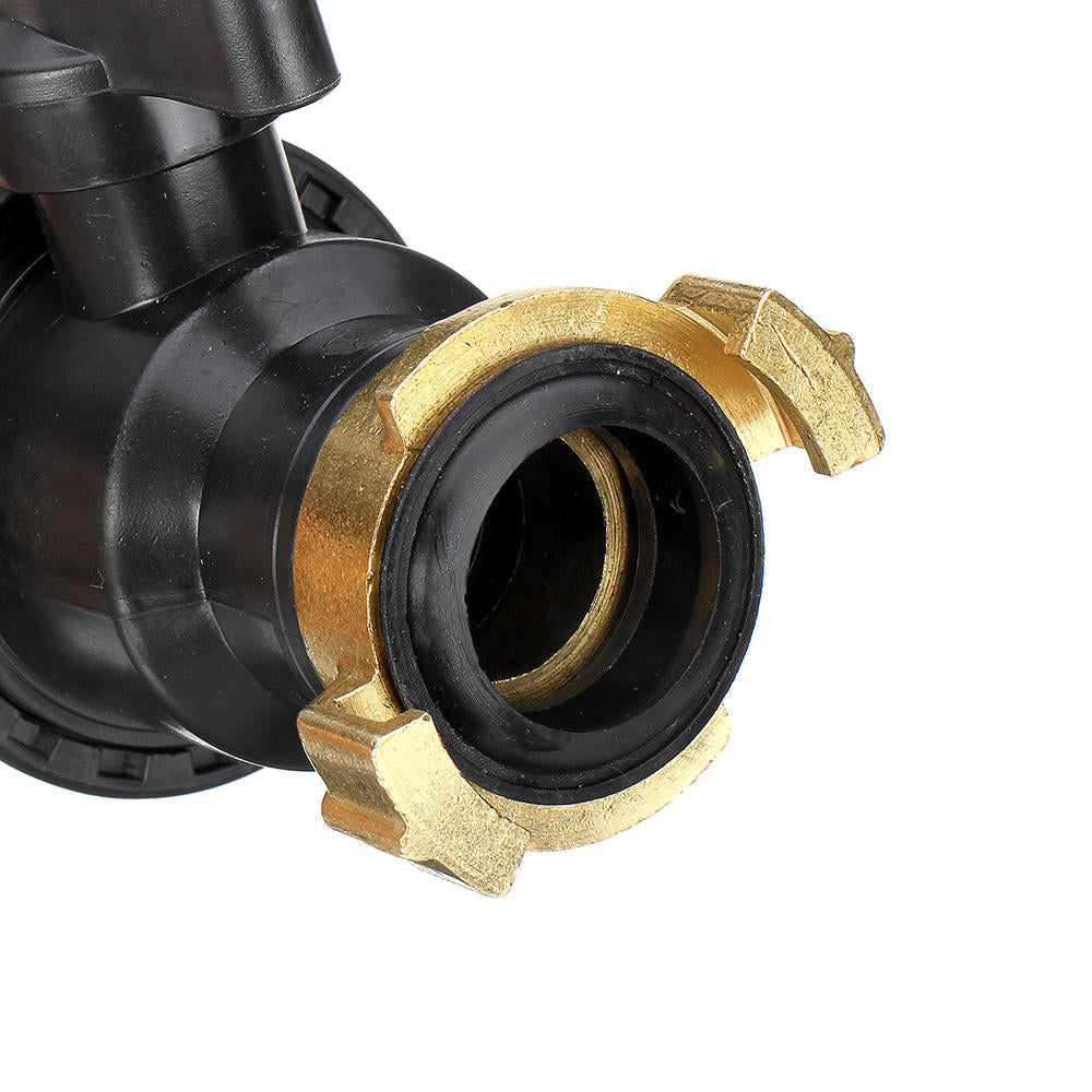3/4'' Tank Drain Adapter Fixing Hose Outlet Tap Water Connector Replacement PP Ball Valve Fitting Parts for Home Garden