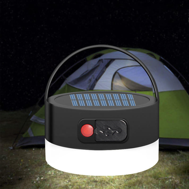 300LM LED USB Solar Camping Tent Light IP55 Waterproof Lamp 4 Modes Outdoor Emergency Lantern