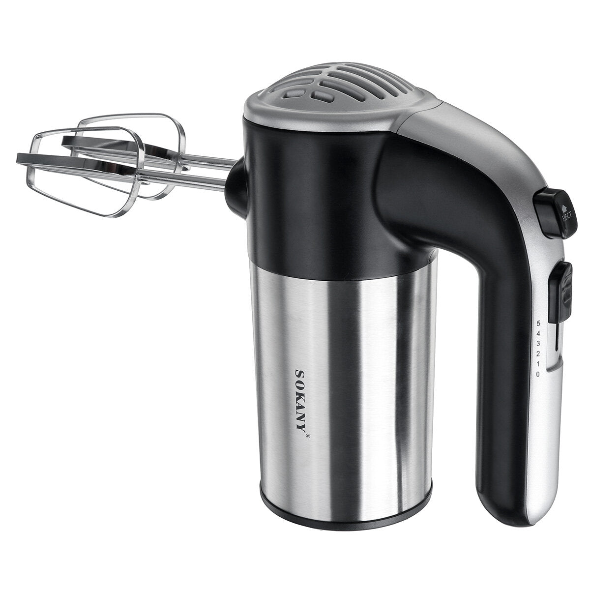 800W Kitchen Electric Hand Mixer with 5 Speeds Whisk with Egg Beater Dough Hook