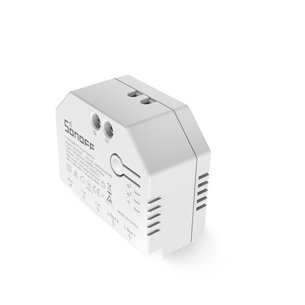 Dual Relay Module WiFi DIY MINI Switch Two Way Power Metering 2 Gang/ Way Switch Timing Smart Home Work with eWeLink APP