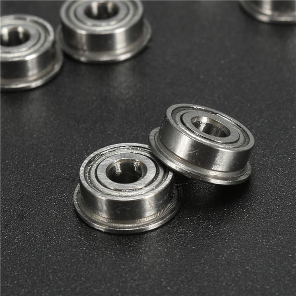 10pcs 4x10x4mm Metal Shielded Flange Ball Bearing